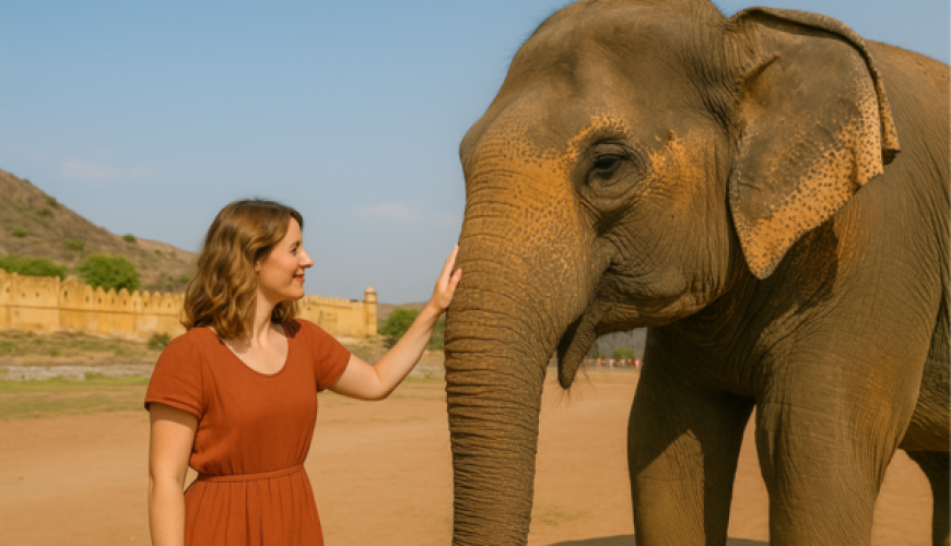 Jaipur: Elephant Interaction Tour