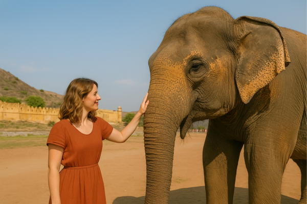 Jaipur: Elephant Interaction Tour