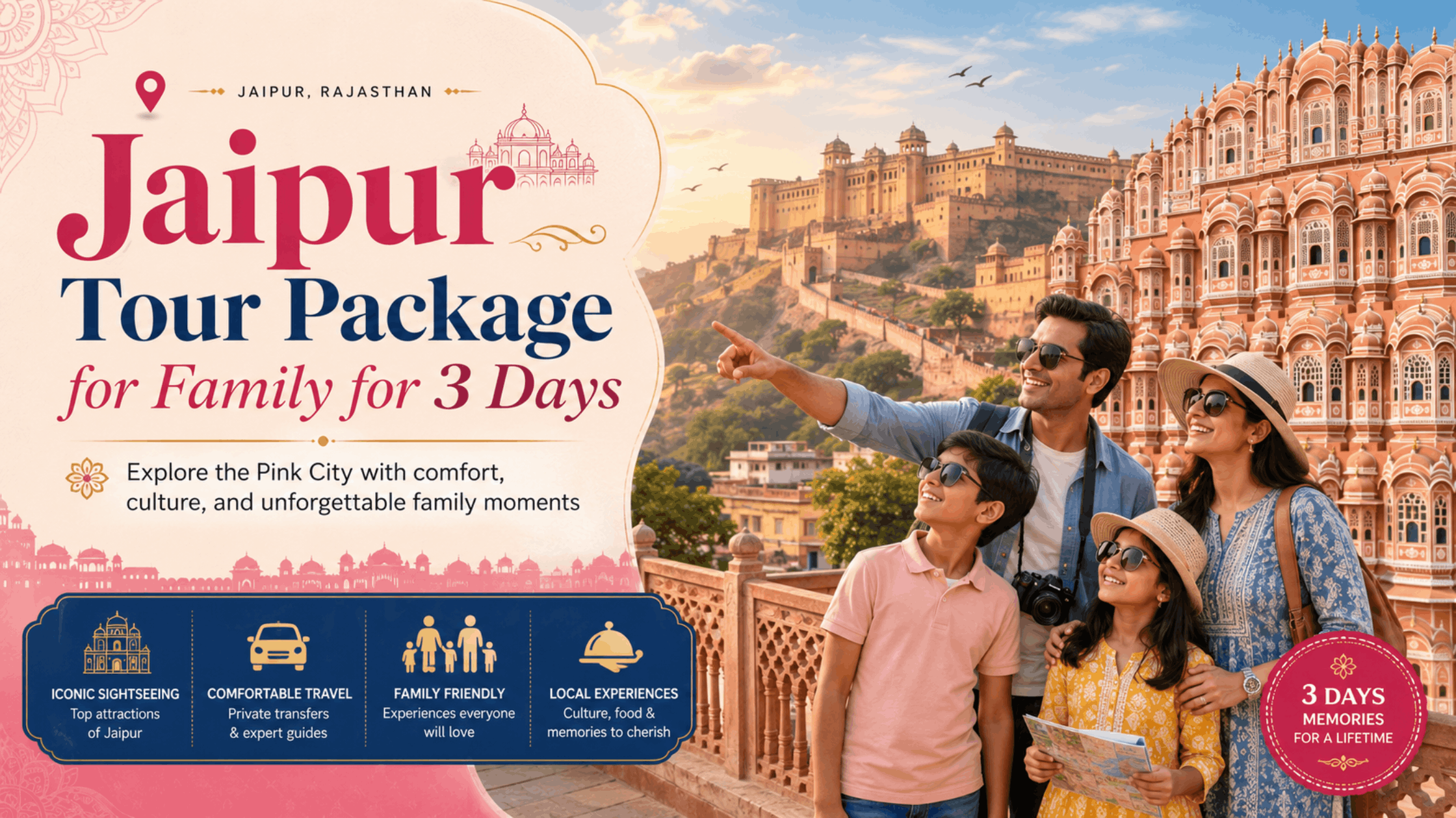 Jaipur Tour Package for Family for 3 Days